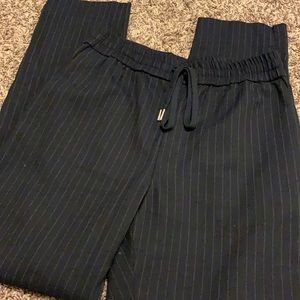 Navy striped jogger pant
